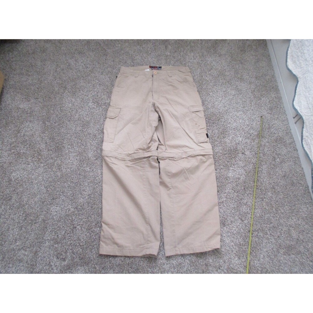 Vintage y2k Vans Convertible pants 31x30 skate grunge wide baggy tan